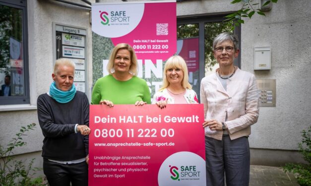 Bundesinnenministerin Nancy Faeser eröffnet die unabhängige Ansprechstelle Safe Sport